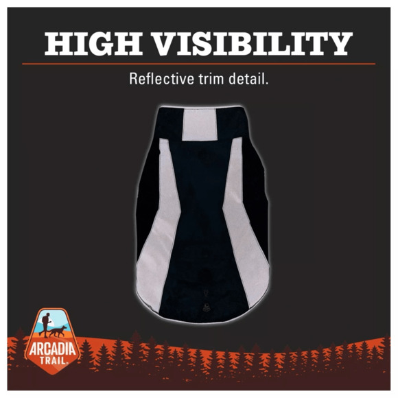 Arcadia Trail 3-in-1 Reflective Sherpa Lined Dog Blue Raincoat Jacket Sz Large‎ - Picture 4 of 5